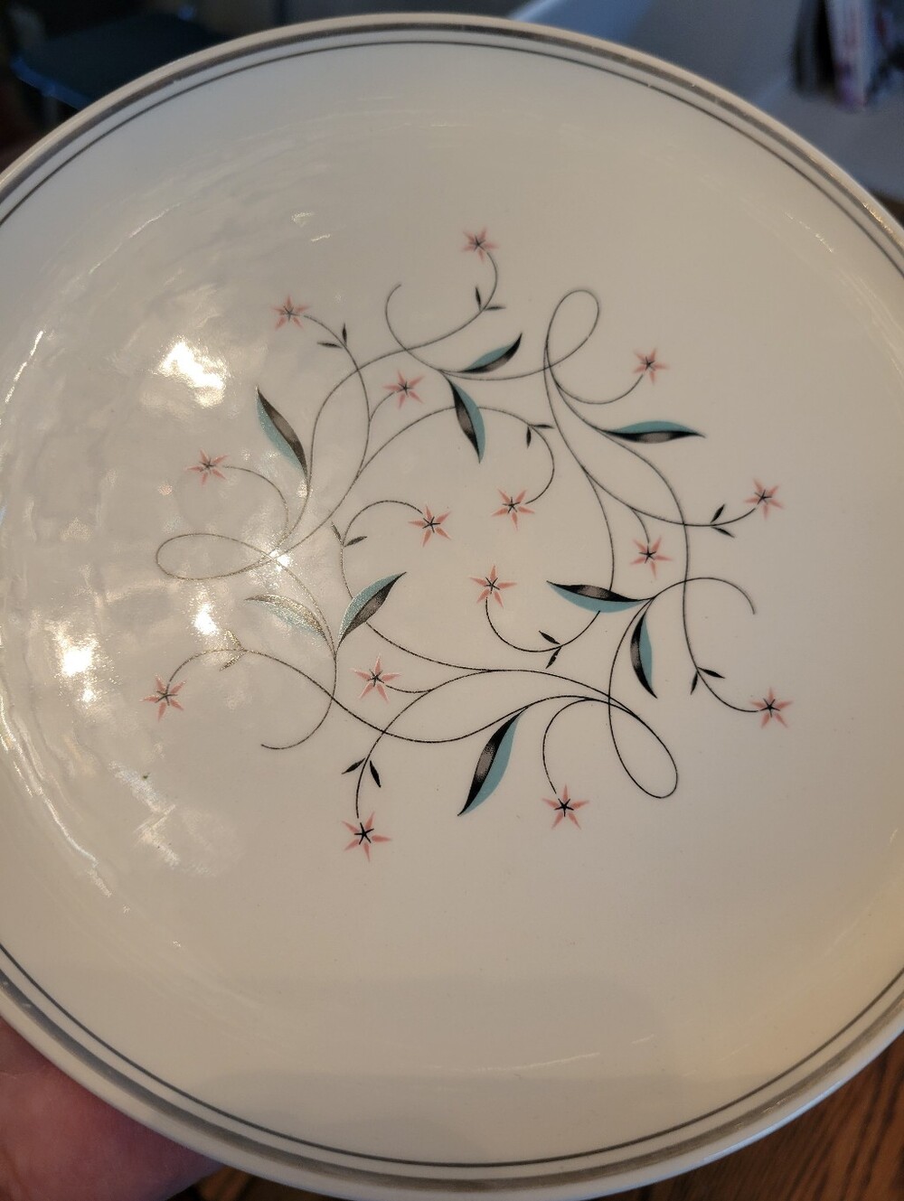 Vintage Lady Empire Starflower Permacal Salad Luncheon Bread Plates (2) 1950s - Picture 8 of 15